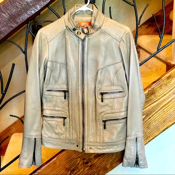 KORS Michael Kors Jackets & Blazers - Michael Kors Leather Motorcycle Jacket Medium